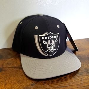 Las Vegas Raiders NFL Pro Standard Logo Shift Back & Silver Flatbrim Hat Cap